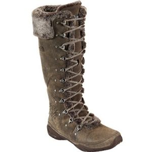 north face adrianne IV tall brown insulated boots